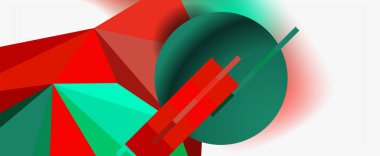 Moda 3d geometrik kompozisyon, iş veya teknoloji sunumu için tasarım şablonu, İnternet posteri veya web broşürü kapağı