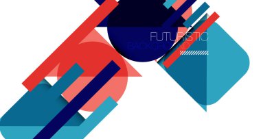 Basit daireler ve soyut arka plan üçgenleri. Kapaklar, afişler, el ilanları ve posterler ve diğer tasarımlar için vektör illüstrasyonu