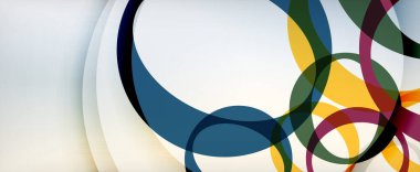 Çember geometrik şekiller, o harf tekrarlayan duvar kağıtları. İş veya teknoloji sunumları, İnternet posterleri veya web broşürü kapakları için soyut arkaplan