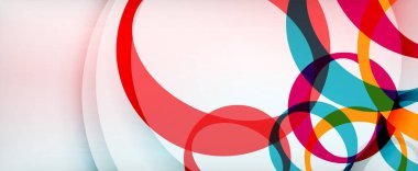 Çember geometrik şekiller, o harf tekrarlayan duvar kağıtları. İş veya teknoloji sunumları, İnternet posterleri veya web broşürü kapakları için soyut arkaplan