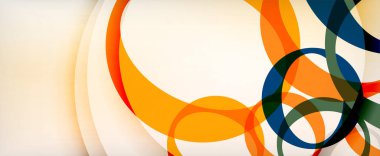 Çember geometrik şekiller, o harf tekrarlayan duvar kağıtları. İş veya teknoloji sunumları, İnternet posterleri veya web broşürü kapakları için soyut arkaplan