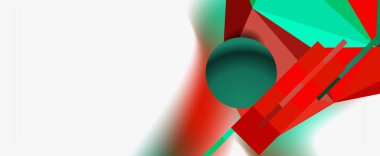 Moda 3d geometrik kompozisyon, iş veya teknoloji sunumu için tasarım şablonu, İnternet posteri veya web broşürü kapağı