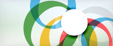 Çember geometrik şekiller, o harf tekrarlayan duvar kağıtları. İş veya teknoloji sunumları, İnternet posterleri veya web broşürü kapakları için soyut arkaplan