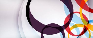 Çember geometrik şekiller, o harf tekrarlayan duvar kağıtları. İş veya teknoloji sunumları, İnternet posterleri veya web broşürü kapakları için soyut arkaplan