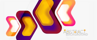 Vektör 3d ok geometrik bileşimi, iş veya teknoloji sunumu için soyut arkaplan, İnternet posteri veya web broşürü kapağı, duvar kağıdı