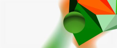 Moda 3d geometrik kompozisyon, iş veya teknoloji sunumu için tasarım şablonu, İnternet posteri veya web broşürü kapağı