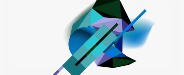 Moda 3d geometrik kompozisyon, iş veya teknoloji sunumu için tasarım şablonu, İnternet posteri veya web broşürü kapağı