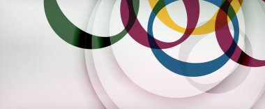 Çember geometrik şekiller, o harf tekrarlayan duvar kağıtları. İş veya teknoloji sunumları, İnternet posterleri veya web broşürü kapakları için soyut arkaplan