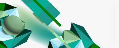 Moda 3d geometrik kompozisyon, iş veya teknoloji sunumu için tasarım şablonu, İnternet posteri veya web broşürü kapağı