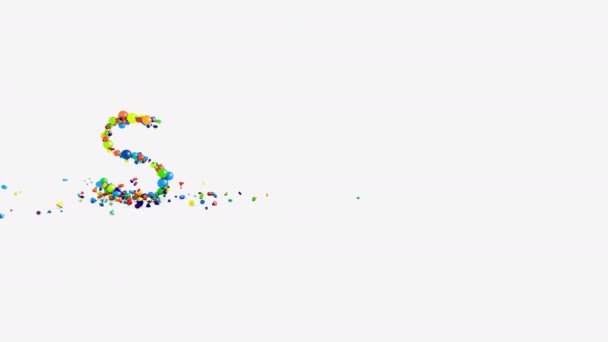 Motion graphics - super animation on white — Stock Video