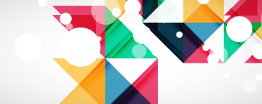 Vektör üçgen geometrik arkaplan kümesi. Kapaklar, afişler, el ilanları ve posterler ve diğer tasarımlar için vektör illüstrasyonu