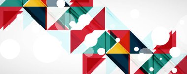 Geometrik soyut arkaplan. Tekno renk üçgen şekilleri. Kapaklar, afişler, el ilanları ve posterler ve diğer tasarımlar için vektör illüstrasyonu