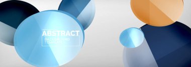 Soyut parlak yuvarlak şekiller vektör arkaplanı. Kapaklar, afişler, el ilanları ve posterler ve diğer şeyler için vektör fütüristik illüstrasyon