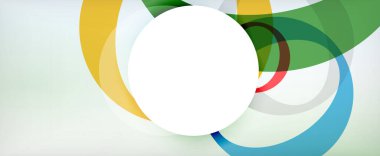 Çember geometrik şekiller, o harf tekrarlayan duvar kağıtları. İş veya teknoloji sunumları, İnternet posterleri veya web broşürü kapakları için soyut arkaplan