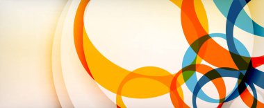 Çember geometrik şekiller, o harf tekrarlayan duvar kağıtları. İş veya teknoloji sunumları, İnternet posterleri veya web broşürü kapakları için soyut arkaplan