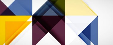 Vektör üçgen geometrik arkaplan kümesi. Kapaklar, afişler, el ilanları ve posterler ve diğer tasarımlar için vektör illüstrasyonu