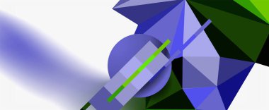 Moda 3d geometrik kompozisyon, iş veya teknoloji sunumu için tasarım şablonu, İnternet posteri veya web broşürü kapağı