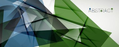 Geometrik soyut arkaplan. Renkli üçgen şekiller. Kapaklar, afişler, el ilanları ve posterler ve diğer tasarımlar için vektör illüstrasyonu