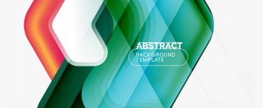 Vektör 3d ok geometrik bileşimi, iş veya teknoloji sunumu için soyut arkaplan, İnternet posteri veya web broşürü kapağı, duvar kağıdı