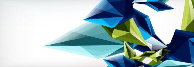 Vektör 3d üçgenler ve piramitler iş veya teknoloji sunumları, İnternet posterleri veya web broşürü kapakları için soyut arkaplan