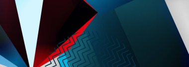 Düşük polyester 3 boyutlu geometrik şekiller, minimum soyut arkaplan. Kapaklar, afişler, el ilanları ve posterler için vektör illüstrasyonları