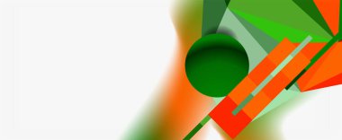 Moda 3d geometrik kompozisyon, iş veya teknoloji sunumu için tasarım şablonu, İnternet posteri veya web broşürü kapağı