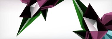 Vektör 3d üçgenler ve piramitler iş veya teknoloji sunumları, İnternet posterleri veya web broşürü kapakları için soyut arkaplan