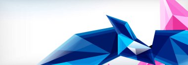 Vektör 3d üçgenler ve piramitler iş veya teknoloji sunumları, İnternet posterleri veya web broşürü kapakları için soyut arkaplan