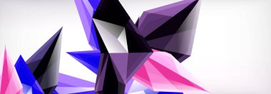 Vektör 3d üçgenler ve piramitler iş veya teknoloji sunumları, İnternet posterleri veya web broşürü kapakları için soyut arkaplan