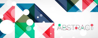 Vektör üçgen geometrik arkaplan kümesi. Kapaklar, afişler, el ilanları ve posterler ve diğer tasarımlar için vektör illüstrasyonu