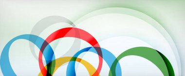 Çember geometrik şekiller, o harf tekrarlayan duvar kağıtları. İş veya teknoloji sunumları, İnternet posterleri veya web broşürü kapakları için soyut arkaplan