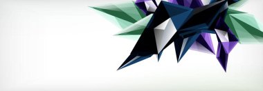 Vektör 3d üçgenler ve piramitler iş veya teknoloji sunumları, İnternet posterleri veya web broşürü kapakları için soyut arkaplan