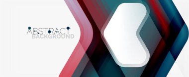 Vektör 3d ok geometrik bileşimi, iş veya teknoloji sunumu için soyut arkaplan, İnternet posteri veya web broşürü kapağı, duvar kağıdı