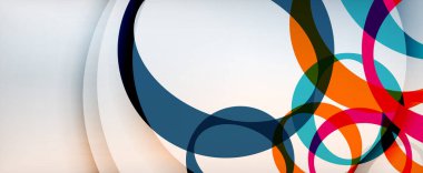 Çember geometrik şekiller, o harf tekrarlayan duvar kağıtları. İş veya teknoloji sunumları, İnternet posterleri veya web broşürü kapakları için soyut arkaplan