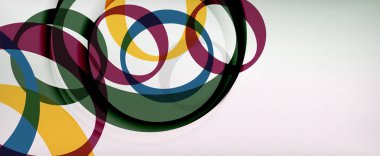 Çember geometrik şekiller, o harf tekrarlayan duvar kağıtları. İş veya teknoloji sunumları, İnternet posterleri veya web broşürü kapakları için soyut arkaplan