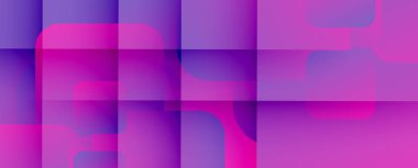 Kare şekiller geometrik soyut arkaplan. Üç boyutlu gölge efektleri ve sıvı eğimleri. Modern çakışma biçimleri