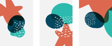 El çizimi karalama şekilleri, duvar resimleri, vektör soyut arka plan şablonları. A4 poster tasarımı veya kapaklar, afişler, broşürler için