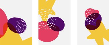 El çizimi karalama şekilleri, duvar resimleri, vektör soyut arka plan şablonları. A4 poster tasarımı veya kapaklar, afişler, broşürler için