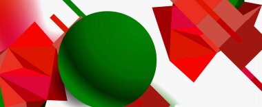 Moda 3d geometrik kompozisyon, iş veya teknoloji sunumu için tasarım şablonu, İnternet posteri veya web broşürü kapağı