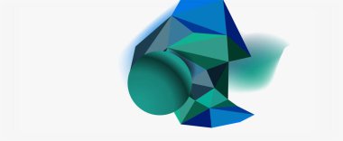 Moda 3d geometrik kompozisyon, iş veya teknoloji sunumu için tasarım şablonu, İnternet posteri veya web broşürü kapağı