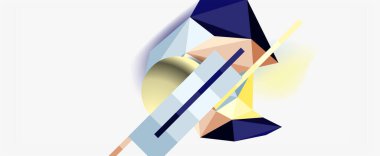 Moda 3d geometrik kompozisyon, iş veya teknoloji sunumu için tasarım şablonu, İnternet posteri veya web broşürü kapağı