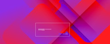 Kare şekiller geometrik soyut arkaplan. Üç boyutlu gölge efektleri ve sıvı eğimleri. Modern çakışma biçimleri