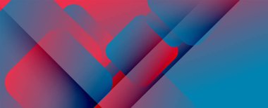 Kare şekiller geometrik soyut arkaplan. Üç boyutlu gölge efektleri ve sıvı eğimleri. Modern çakışma biçimleri