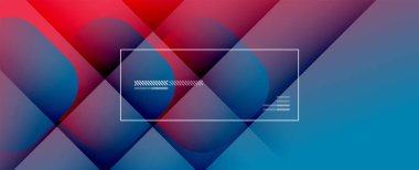 Kare şekiller geometrik soyut arkaplan. Üç boyutlu gölge efektleri ve sıvı eğimleri. Modern çakışma biçimleri