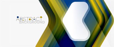 Vektör 3d ok geometrik bileşimi, iş veya teknoloji sunumu için soyut arkaplan, İnternet posteri veya web broşürü kapağı, duvar kağıdı