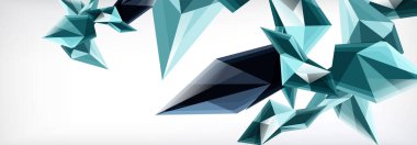 Vektör 3d üçgenler ve piramitler iş veya teknoloji sunumları, İnternet posterleri veya web broşürü kapakları için soyut arkaplan