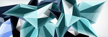 Vektör 3d üçgenler ve piramitler iş veya teknoloji sunumları, İnternet posterleri veya web broşürü kapakları için soyut arkaplan