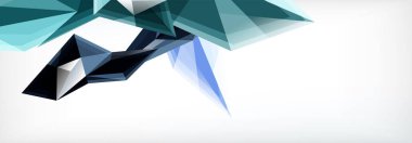 Vektör 3d üçgenler ve piramitler iş veya teknoloji sunumları, İnternet posterleri veya web broşürü kapakları için soyut arkaplan