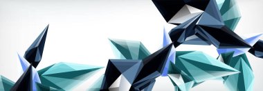 Vektör 3d üçgenler ve piramitler iş veya teknoloji sunumları, İnternet posterleri veya web broşürü kapakları için soyut arkaplan