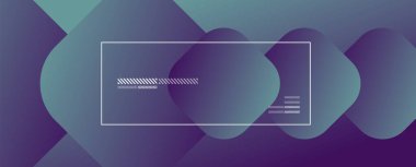 Kare şekiller geometrik soyut arkaplan. Üç boyutlu gölge efektleri ve sıvı eğimleri. Modern çakışma biçimleri